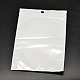 パールフィルムpvcジップロックバッグ  再封可能な包装袋  ハングホール付き  トップシール  長方形  ホワイト  26x16cm X-OPP-L001-02-16x26cm-1