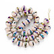 Chapelets de perles en verre opaque de couleur unie EGLA-N006-031-B-3