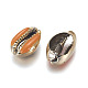 Electroplated Cowrie Shell Beads BSHE-G019-01G-A-2