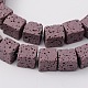 Synthetic Lava Rock Bead Strands G-N0104-8mm-16-1