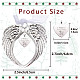 CREATCABIN Christmas Memorial Ornaments Hello Sweet Cheeks Angel Wings Hanging Decor Xmas Tree Heart Pendant Memory Gift for Valentine's Day Mum Dad Grandma Grandpa Holiday Home Decoration PALLOY-WH0102-007-2