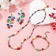 Natural Pearl & Glass Seed Beaded Necklace & Bracelet & Dangle Earrings SJEW-SW00008-2