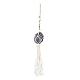 ジェムストーンペンダントの飾り  木綿糸で  ナゲット  310~325mm AJEW-I059-08C-2