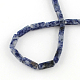 Tache bleu brins pierres précieuses perles naturelles cuboïde G-R299-04-2