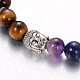 Étirer bijoux bouddhiste multicolores bracelets de pierres précieuses de chakra X-BJEW-JB01687-01-2