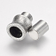 304 Stainless Steel Magnetic Clasps with Glue-in Ends STAS-E144-054AS01-3