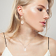 ANATTASOUL Nnatural Shell Dangle Stud Earrings & Pendant Necklace SJEW-AN0001-11-4