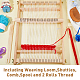 木製マルチクラフト織機  スプール付き  くし  シャトルとランダムな色の糸  DIY手編み織機  子供向けの知的なおもちゃ  モカシン  織機: 39.5x27x3cm DIY-WH0304-792-5