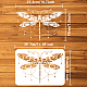 Pochoir de libellule Fingerinspire 8.3x11.7 pouce réutilisable fantaisie libellule dessin pochoir bricolage libellule avec motif pendentif en perles pour peindre sur le mur DIY-WH0396-0062-2