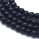 Chapelets de perles en pierre d'or bleue synthétique G-D0013-82-3