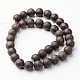 Frosted Round Natural Bronzite Bead Strands G-J346-10-12mm-2