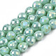 Electroplate opaco colore solido perle di vetro fili EGLA-N002-26-A02-1