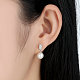 Boucles d'oreilles clous en argent sterling rhodié et 925 oxyde de zirconium EJEW-FF0002-12-6