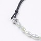 Adjustable Electroplate Glass Cord Beaded Bracelets BJEW-JB03486-01-2