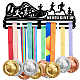 Espositore da parete con porta medaglie in ferro a tema sportivo ODIS-WH0021-566-1