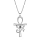 Ankh Cross with Eye of Horus Rhinestone Pendant Necklace RELI-PW0001-021P-1