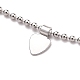 304 Stainless Steel Heart Pendant Necklaces NJEW-JN03197-2