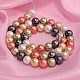 Chapelets de perles colorées en coquillage X-BSHE-F013-14M-8mm-2