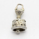 Тибетские медные подвески, Дордже ваджра колокол для Будды ювелирных изделий, античное серебро, 19x10 мм, отверстие : 3 мм