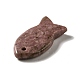 天然石ロードナイトペンダント  魚のチャーム  39x20x7~7.5mm  穴：2.3mm G-G932-B18-4