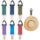 Gomakerer 6 pièces 6 couleurs sangle en nylon bande clips de chapeau FIND-GO0001-13-1