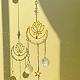 Metall-Sonnenfänger zum Aufhängen im Lotus-Mond-Stil am Fenster PW-WG54215-01-3