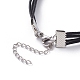 Cowhide Leather Cord Multi-strand Bracelets BJEW-JB04850-01-3
