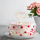 素朴な結婚記念日パーティーケーキデコレーション用品のケーキトッパー木製鳥の木ケーキトッパー  バリーウッド  16x12.5x0.35cm WOOD-WH0015-31-4