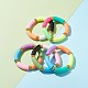 Ensembles de bracelets de perles acryliques opaques BJEW-JB06513-2