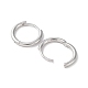 Rhodium Plated 925 Sterling Silver Huggie Hoop Earrings EJEW-K258-19C-P-2