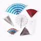Colorful Wheel Tissue Paper Fan Craft DIY-WH0097-04A-1
