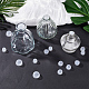 GORGECRAFT 60Pcs 3 Sizes Plastic Bottle Stoppers with Pull Ring Salt and Pepper Shaker Stoppers Clear Replacement Plug 11mm 13mm 19mm Inner Diameter Reusable Column End Covers for Pots Bottles KY-GF0001-41C-4