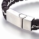 Leather Braided Cord Bracelets BJEW-E350-08A-2