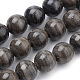 Chapelets de perles en pierre en bois naturel G-S259-40-16mm-1
