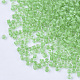 ガラスシリンダービーズ  シードビーズ  色の内側  丸い穴  薄緑  1.5~2x1~2mm  穴：0.8mm  約8000個/袋  約85~95 G /袋 SEED-Q036-01A-M02-3