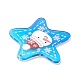 クリスマスプリントアクリルパーツ  星のチャーム  雪だるま  41x43.5x2mm  穴：1.4mm MACR-M021-02B-3