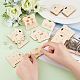 FINGERINSPIRE 24 pcs Wooden Earring Display Cards with Hanging Hole 4 Style 2/4 Holes Ear Studs Display Cards Rectangle Bracelets Hair Rope Organizer Cards Jewelry Tags for Retail Stores DIY-WH0320-20C-3