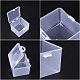 PandaHall Elite 8 pcs Clear Plastic Beading Storage Container Box CON-PH0001-48-5