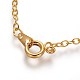 Brass Cable Chain Necklaces with Iron Findings SW073-G-2