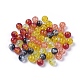 Perles de verre craquelé peintes au four et peintes au four CCG-X0010-07-8mm-2