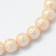 Perle dipinte di perle di vetro con texture dipinte X-DGLA-S112-8mm-M-4