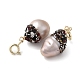 Décorations pendantes en perles baroques naturelles PEAR-M012-06G-2