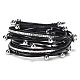 PU Leather Multi-strand Bracelets BJEW-L616-15C-1