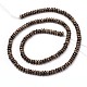 Faceted Natural Fossil Rondelle Bead Strands G-L379-04-2