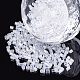 Two Cut Glass Seed Beads, Transparent Colours Lustered, Round Hole, Hexagon, Clear, 1.5~2x2mm, Hole: 1mm, about 450g/bag