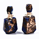 Colgantes de botellas de perfume que se pueden abrir de bronzita sintética y lapislázuli ensambladas X-G-S366-059A-4