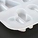 DIYストロートッパーシリコンモールド  紫外線樹脂・エポキシ樹脂装飾用  混合図形  ホワイト  93x179x11.5mm DIY-B027-02-4
