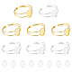 Kit per la creazione di braccialetti aperti con cupola ovale vuota unicraftale fai-da-te DIY-UN0004-50-1