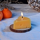 パラフィンキャンドル  チーズの形をした無煙キャンドル  結婚式のための装飾  パーティー  そしてクリスマス  きいろ  68x60x32mm DIY-D027-07-3