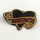 DIY Costume Accessories Heart Fabric Scrapbook Clothes Patch Stickers Computerized Embroidery AJEW-Q096-M03-3
